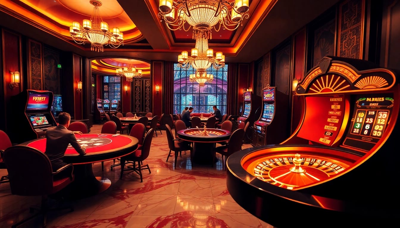Players enjoying an exciting F8BET casino experience at a vibrant poker table.