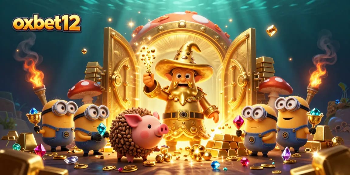 Play and win at oxbet12 with an enchanting 3D casino adventure featuring gold and gems.