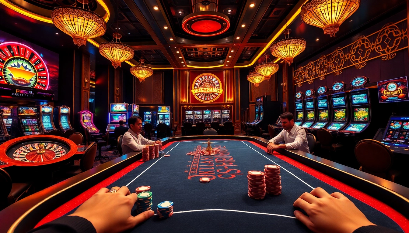 Experience the excitement of high-stakes gaming with 789winab.com in a vibrant casino setting.