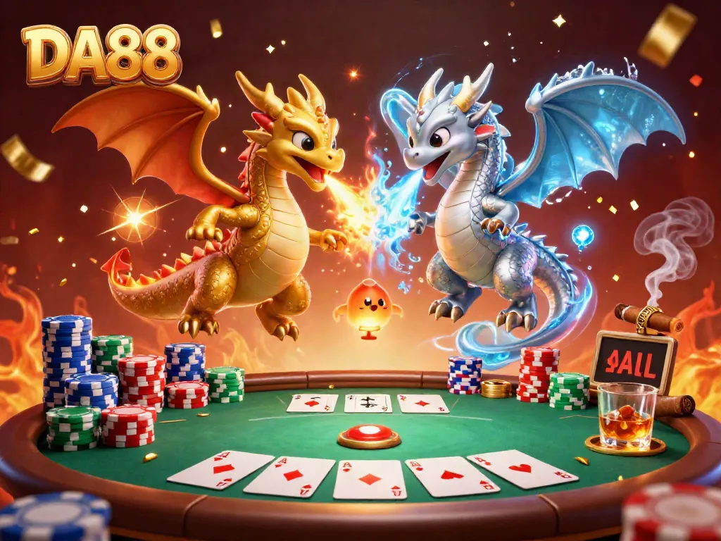 Engage in thrilling gameplay at DA88, where dynamic dragons and poker action collide.