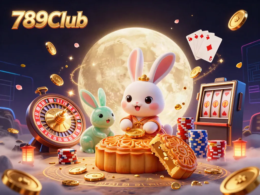 Experience thrilling gameplay with 789Club and vibrant casino elements in this dynamic illustration.