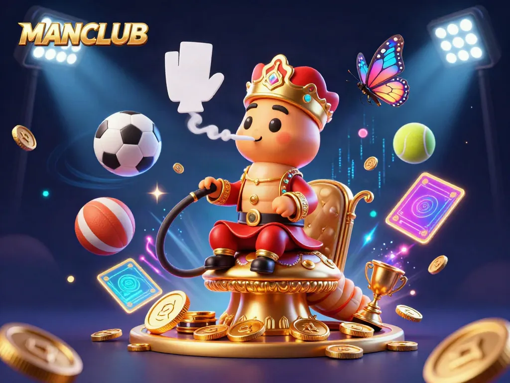 Experience the thrill with MANCLUB as you play thrilling games surrounded by vibrant casino elements.