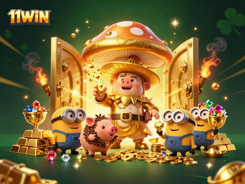 Experience top casino thrills with 11WIN's exciting golden treasures and magical characters.