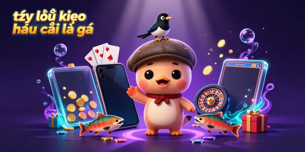 Engage with the dynamic scene illustrating tỷ lệ kèo nhà cái là gì featuring cartoon characters and gambling elements.