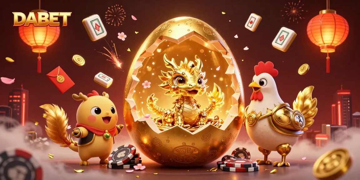 DABET offers an exciting online gaming experience with a dynamic 3D casino illustration showcasing vibrant gambling elements.