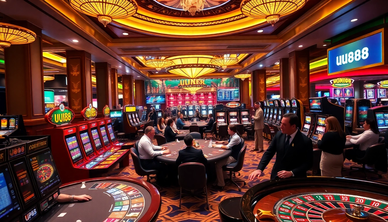 Experience the thrill of gambling at uu88 company with vibrant casino tables and exciting games.
