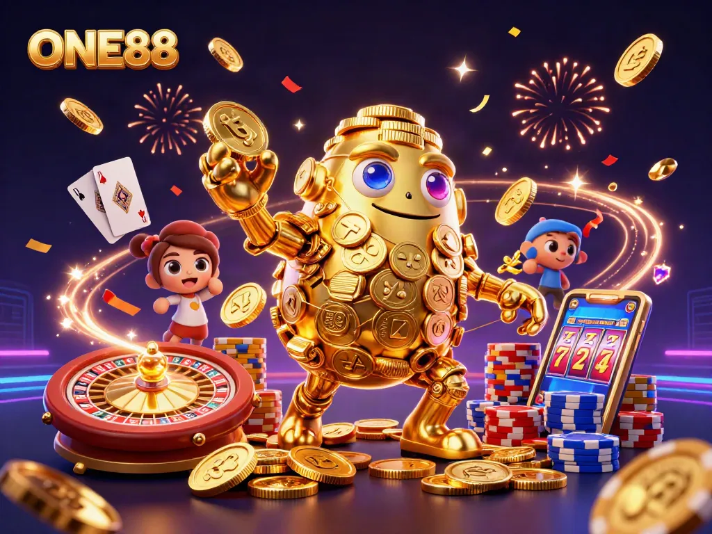 Engage in winning strategies at ONE88 with dynamic casino elements and vibrant visuals.