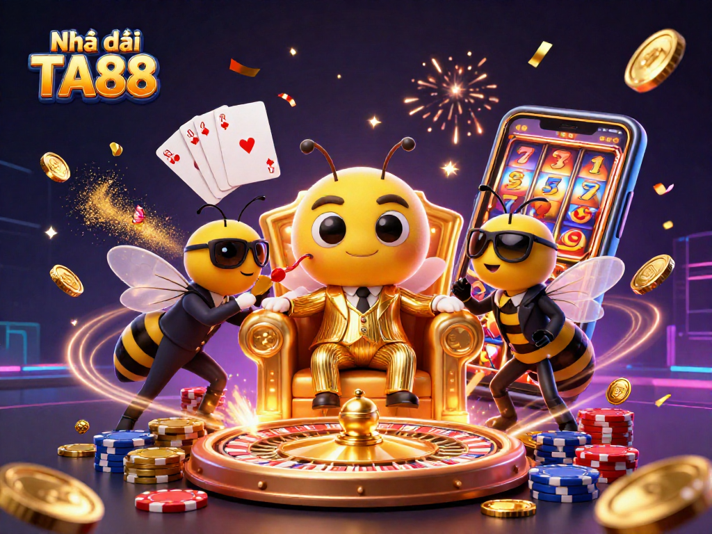 Engage with Nhà cái TA88 for thrilling casino action featuring vibrant characters and game elements.