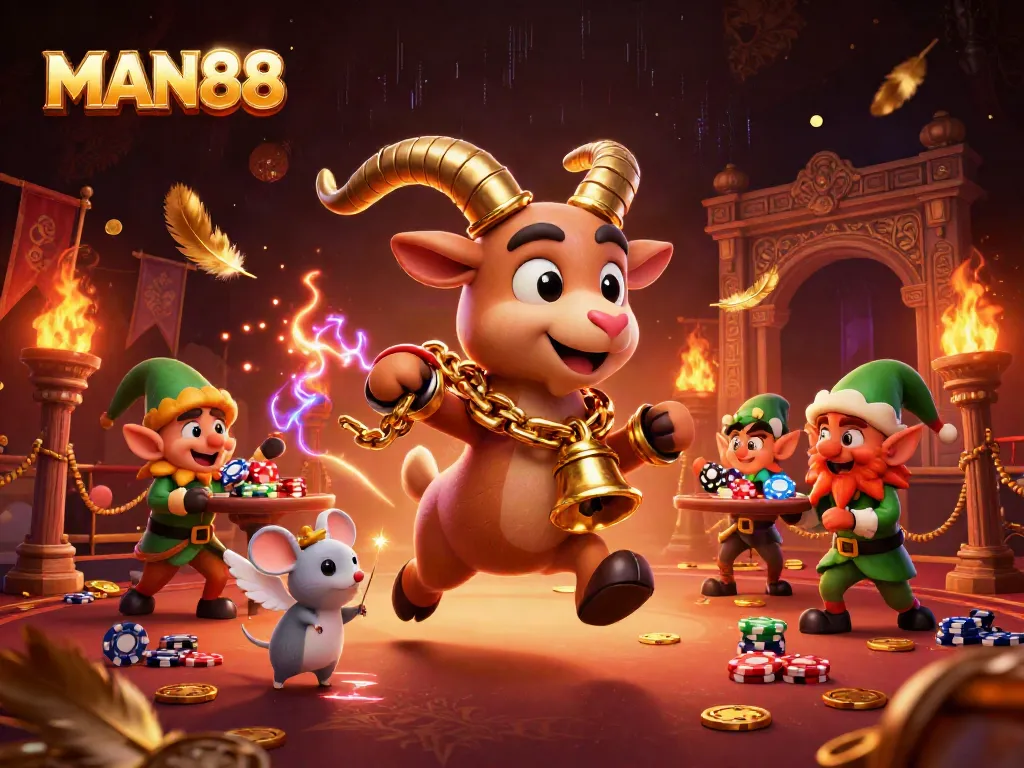 Experience thrilling gameplay in MAN88's lively casino environment filled with excitement and action.