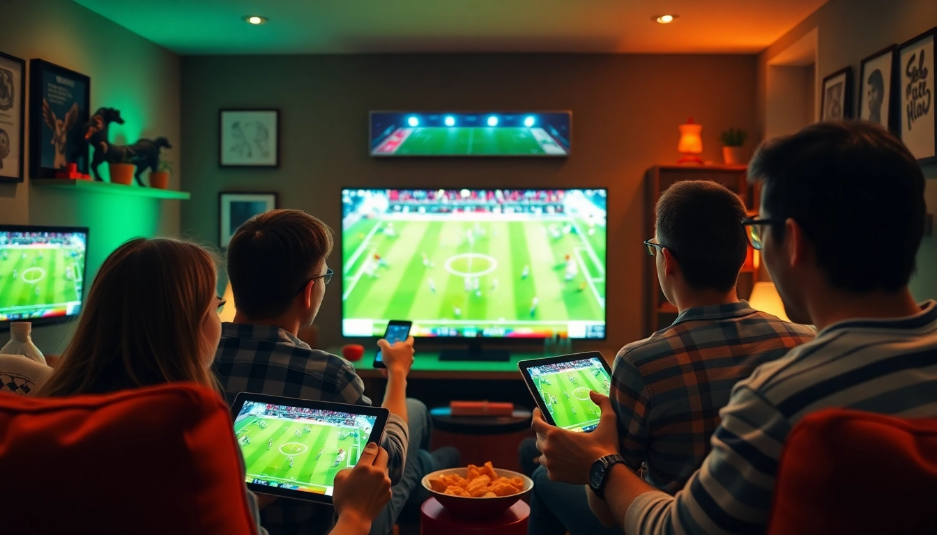 Socolive.network offers immersive football streaming experiences, showcasing fans watching HD matches on various devices.