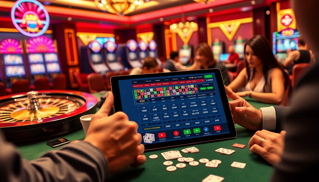 C168 online casino betting interface at a vibrant poker table with colorful cards and slot machines.