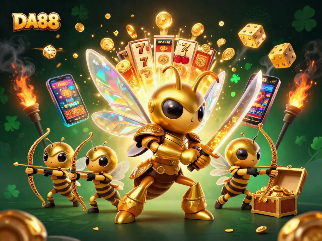 Experience thrilling gameplay at DA88 with vibrant casino elements and engaging characters.