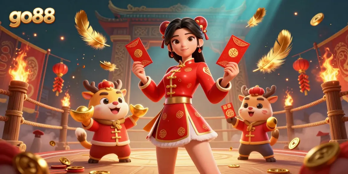 Experience the thrill of gaming with go88's vibrant scene featuring lively characters and dynamic elements.
