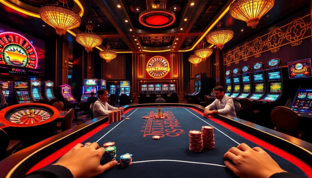 Experience the excitement of high-stakes gaming with 789winab.com in a vibrant casino setting.