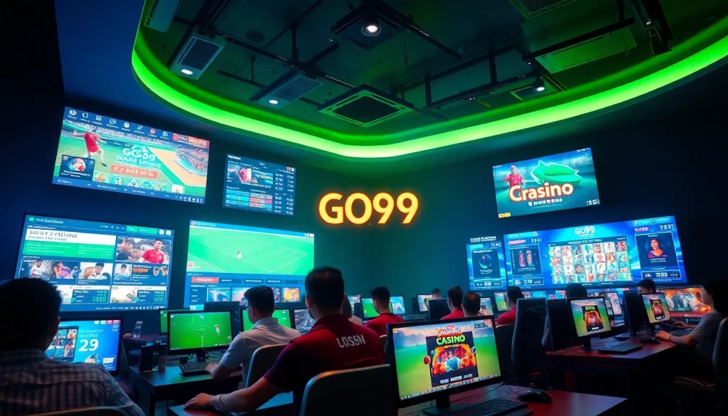 Experience the excitement of online gaming at https://go99.now/, featuring a vibrant betting atmosphere.